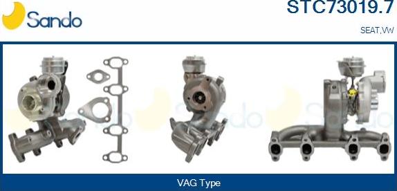 Sando STC73019.7 - Турбина, принудително пълнене с въздух vvparts.bg