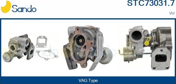 Sando STC73031.7 - Турбина, принудително пълнене с въздух vvparts.bg