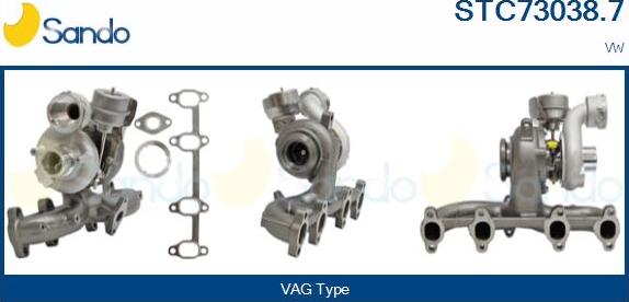 Sando STC73038.7 - Турбина, принудително пълнене с въздух vvparts.bg