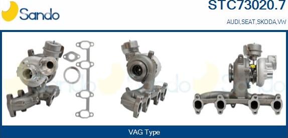 Sando STC73020.7 - Турбина, принудително пълнене с въздух vvparts.bg