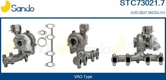 Sando STC73021.7 - Турбина, принудително пълнене с въздух vvparts.bg