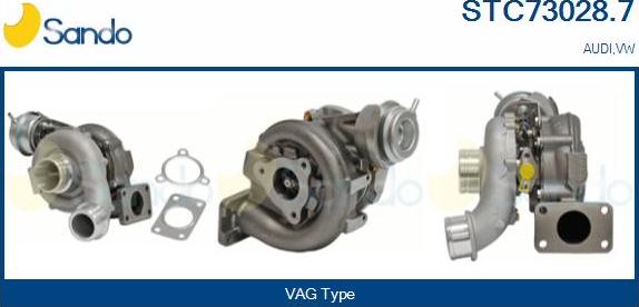 Sando STC73028.7 - Турбина, принудително пълнене с въздух vvparts.bg