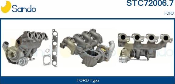 Sando STC72006.7 - Турбина, принудително пълнене с въздух vvparts.bg