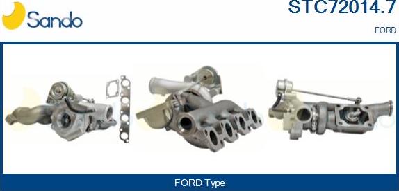 Sando STC72014.7 - Турбина, принудително пълнене с въздух vvparts.bg