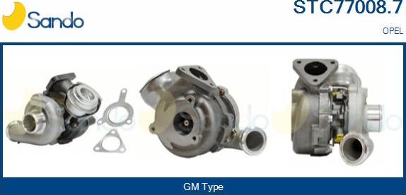 Sando STC77008.7 - Турбина, принудително пълнене с въздух vvparts.bg