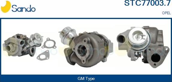 Sando STC77003.7 - Турбина, принудително пълнене с въздух vvparts.bg