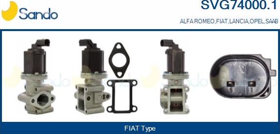 Sando SVG74000.1 - AGR-Клапан vvparts.bg