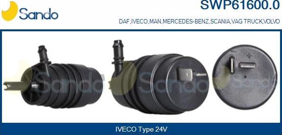 Sando SWP61600.0 - Водна помпа за миещо устр., почистване на стъклата vvparts.bg