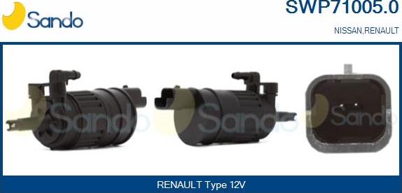 Sando SWP71005.0 - Водна помпа за миещо устр., почистване на стъклата vvparts.bg