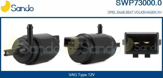 Sando SWP73000.0 - Водна помпа за миещо устр., почистване на стъклата vvparts.bg