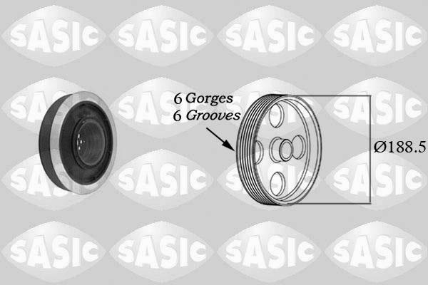 Sasic 9001805 - Ремъчна шайба, колянов вал vvparts.bg