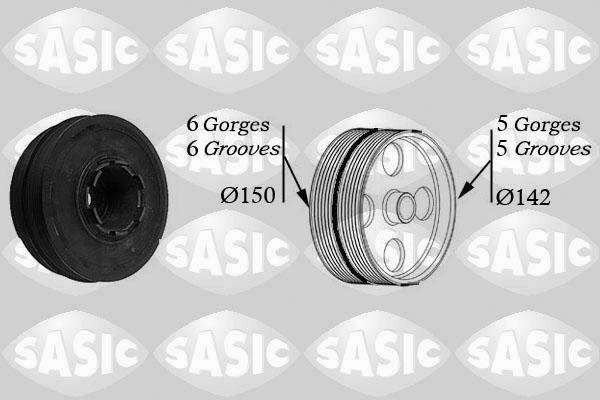 Sasic 9001810 - Ремъчна шайба, колянов вал vvparts.bg