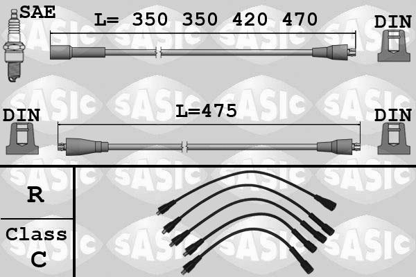 Sasic 9284016 - Комплект запалителеи кабели vvparts.bg