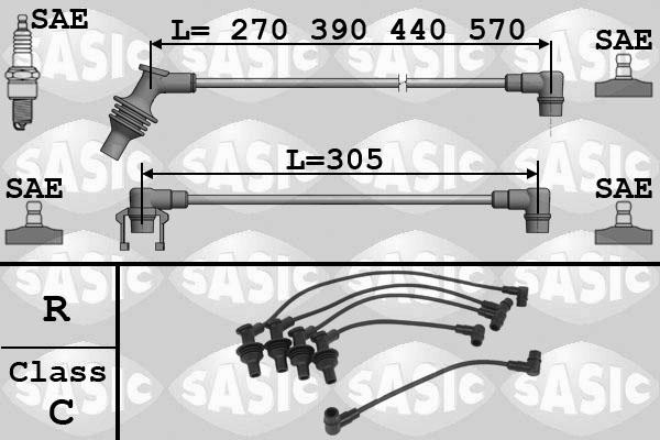 Sasic 9284010 - Комплект запалителеи кабели vvparts.bg