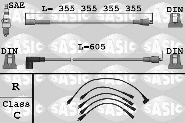 Sasic 9284017 - Комплект запалителеи кабели vvparts.bg