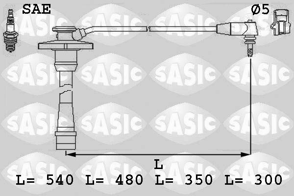 Sasic 9286001 - Комплект запалителеи кабели vvparts.bg