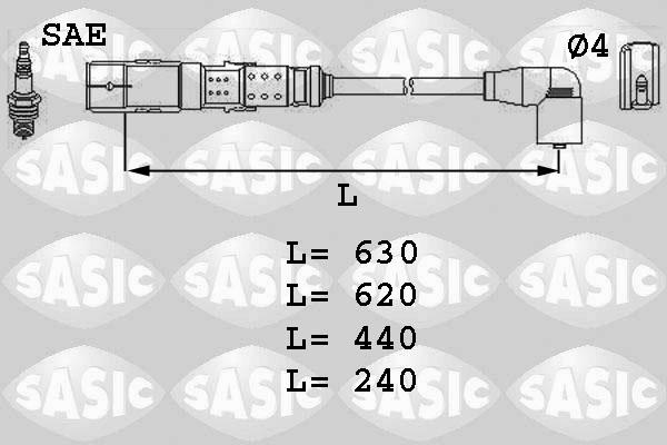 Sasic 9286012 - Комплект запалителеи кабели vvparts.bg