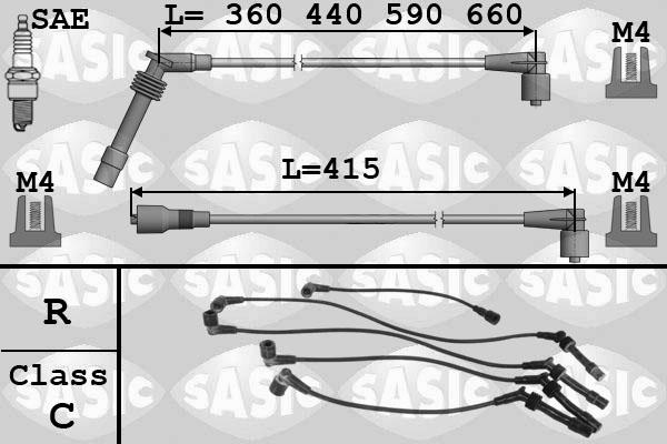 Sasic 9286080 - Комплект запалителеи кабели vvparts.bg