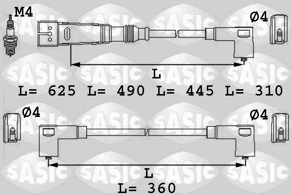 Sasic 9286034 - Комплект запалителеи кабели vvparts.bg