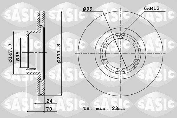 Sasic 4004258J - Спирачен диск vvparts.bg