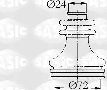 Sasic 4003449 - Маншон, полуоска vvparts.bg