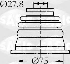 Sasic 4003465 - Маншон, полуоска vvparts.bg