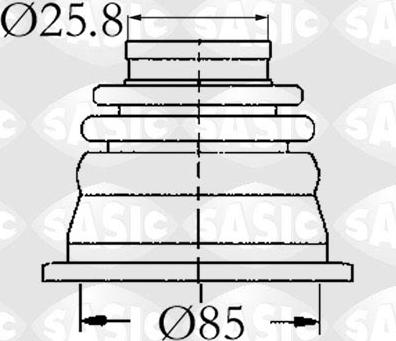 Sasic 4003408 - Маншон, полуоска vvparts.bg