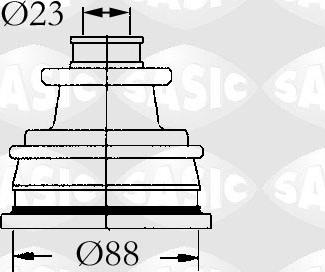 Sasic 4003429 - Маншон, полуоска vvparts.bg