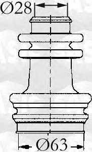 Sasic 4003424 - Маншон, полуоска vvparts.bg