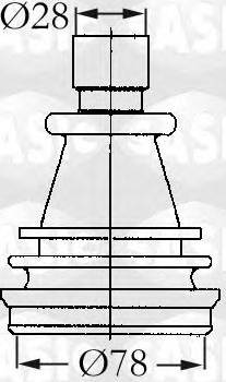 Sasic 4003421 - Маншон, полуоска vvparts.bg