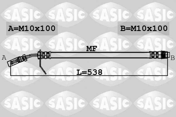 Sasic 6604009 - Спирачен маркуч vvparts.bg