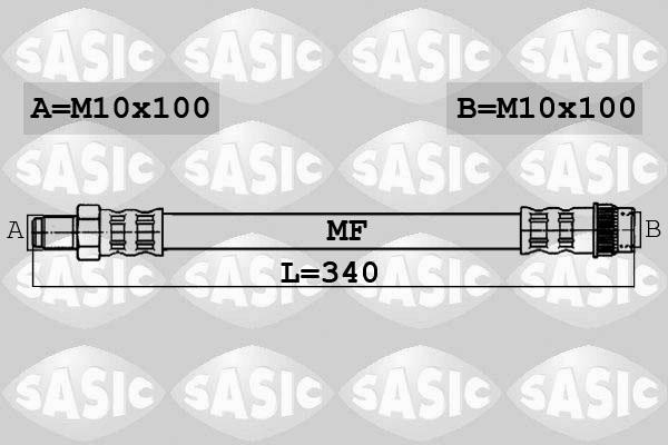 Sasic 6604010 - Спирачен маркуч vvparts.bg