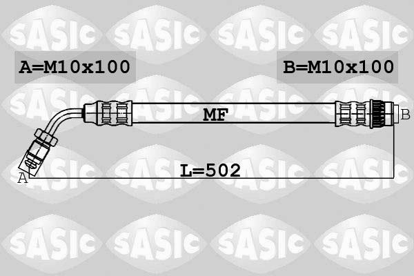 Sasic 6604017 - Спирачен маркуч vvparts.bg