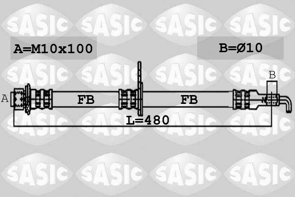 Sasic 6606090 - Спирачен маркуч vvparts.bg