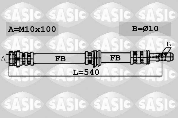 Sasic 6606061 - Спирачен маркуч vvparts.bg