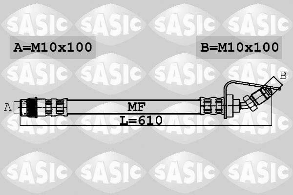 Sasic 6606075 - Спирачен маркуч vvparts.bg