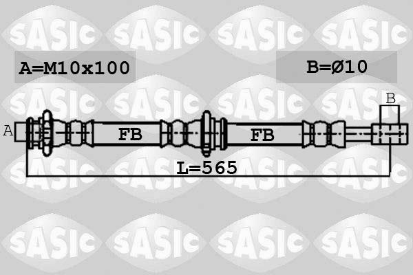 Sasic 6606155 - Спирачен маркуч vvparts.bg
