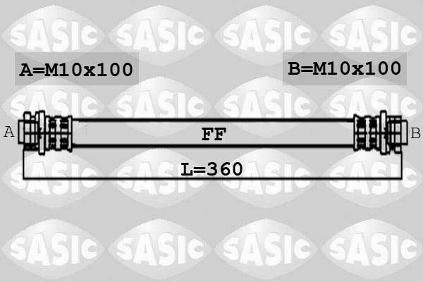 Sasic 6606125 - Спирачен маркуч vvparts.bg