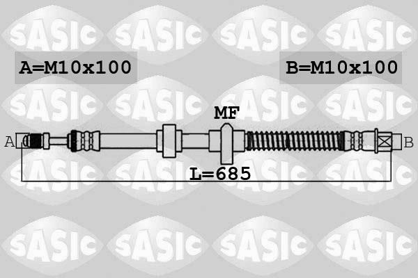 Sasic 6600057 - Спирачен маркуч vvparts.bg