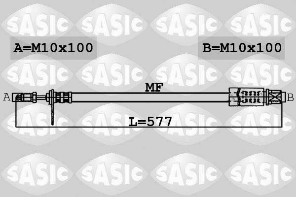 Sasic 6600004 - Спирачен маркуч vvparts.bg