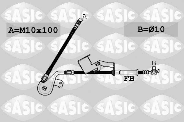 Sasic 6600029 - Спирачен маркуч vvparts.bg