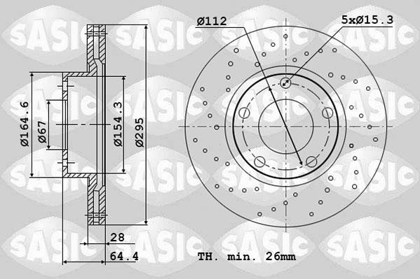 Sasic 6106107 - Спирачен диск vvparts.bg