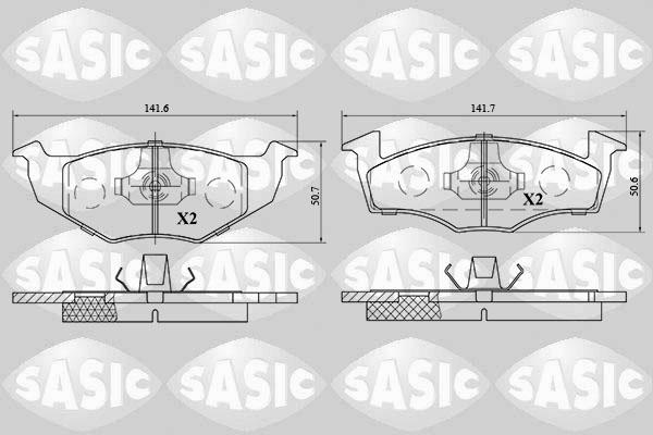 Sasic 6216051 - Комплект спирачно феродо, дискови спирачки vvparts.bg