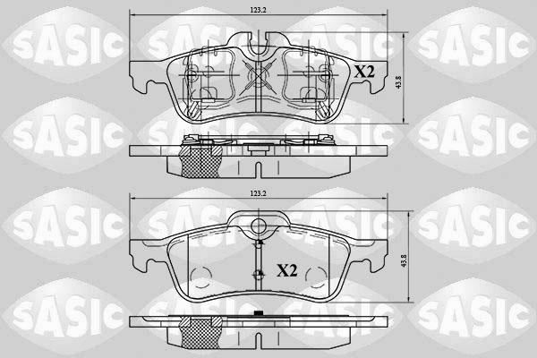 Sasic 6216061 - Комплект спирачно феродо, дискови спирачки vvparts.bg