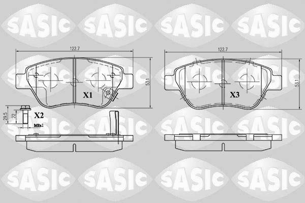 Sasic 6216005 - Комплект спирачно феродо, дискови спирачки vvparts.bg