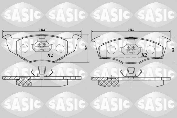 Sasic 6216028 - Комплект спирачно феродо, дискови спирачки vvparts.bg