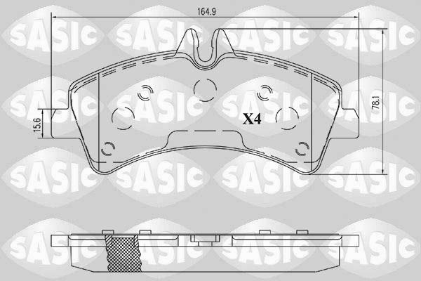 Sasic 6216191 - Комплект спирачно феродо, дискови спирачки vvparts.bg