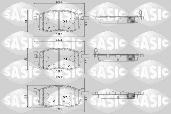 Sasic 6216198 - Комплект спирачно феродо, дискови спирачки vvparts.bg