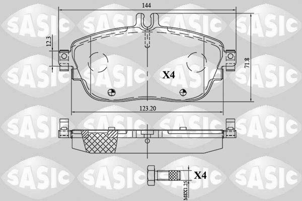 Sasic 6216158 - Комплект спирачно феродо, дискови спирачки vvparts.bg