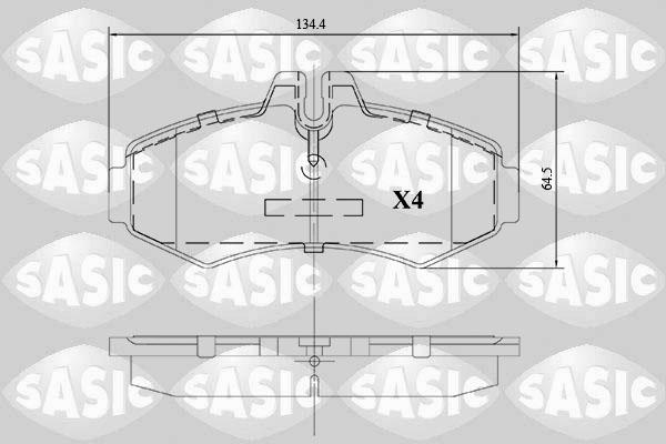 Sasic 6216119 - Комплект спирачно феродо, дискови спирачки vvparts.bg